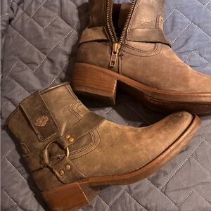 Harley-Davidson Women's Brown Leather Ankle Dingo boots